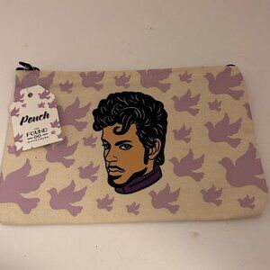 Prince Graphic Canvas Zip Pouch | The Found | Purple Dove Art | NWT